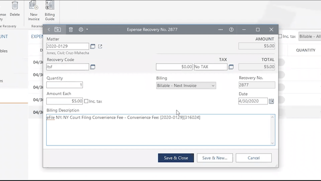Expense recoveries