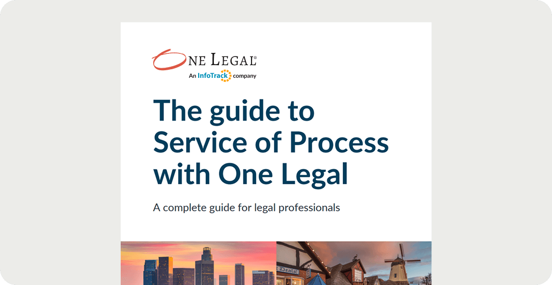 The guide to Service of Process with One Legal cover