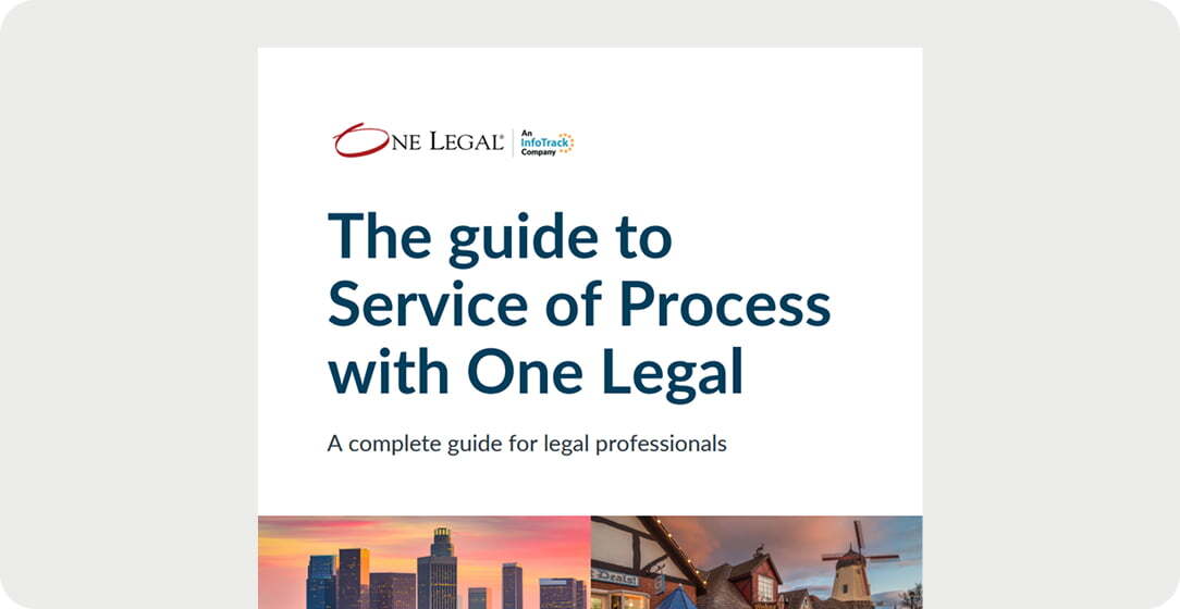 The guide to Service of Process with One Legal cover