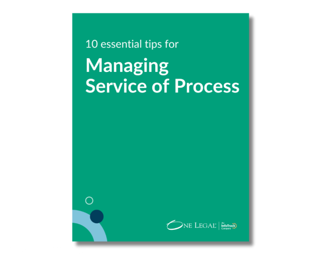 Cover of 10 essential tips for managing Service of Process