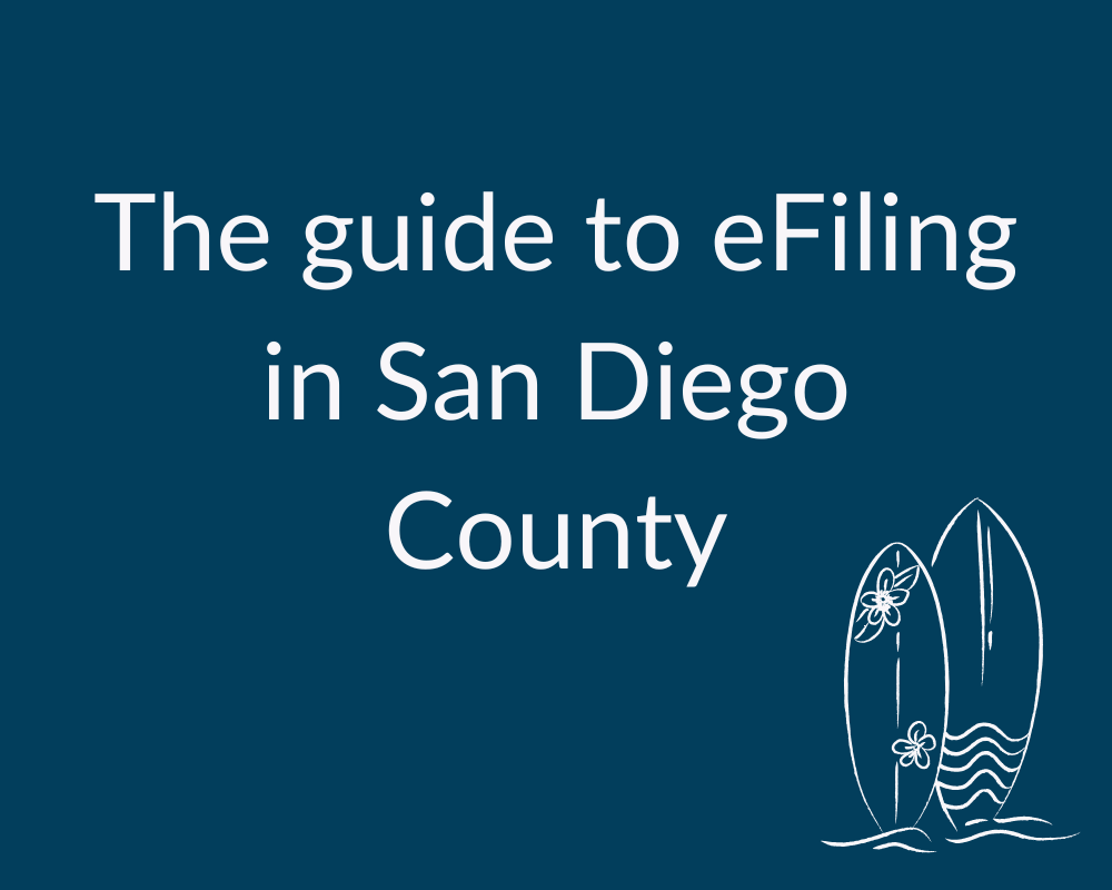 Cover of The guide to eFiling in San Diego County
