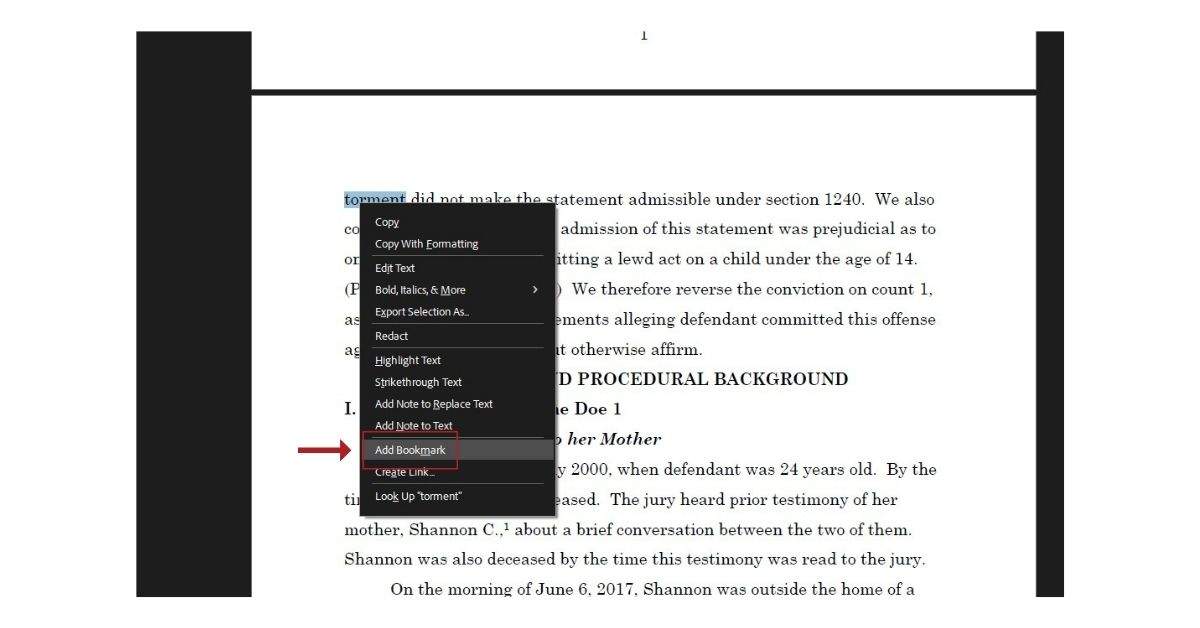 Adobe Acrobat Add Bookmark