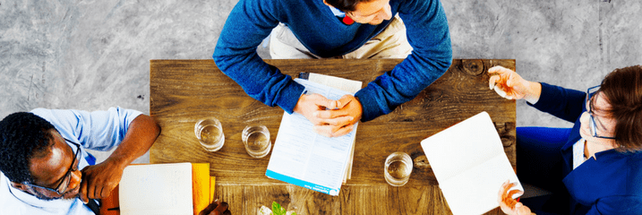 People working around a table