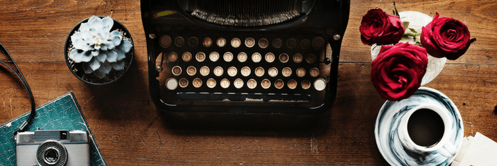 typewriter on desk