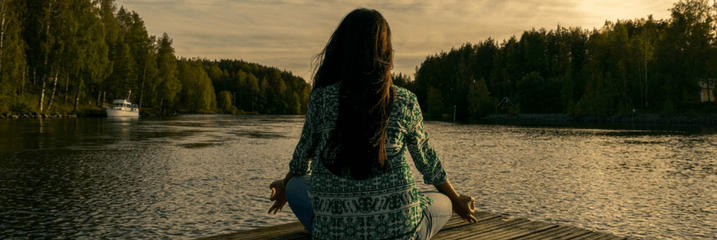 woman on lake