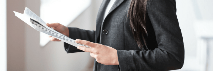 woman holding documents