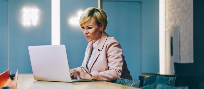 woman at computer