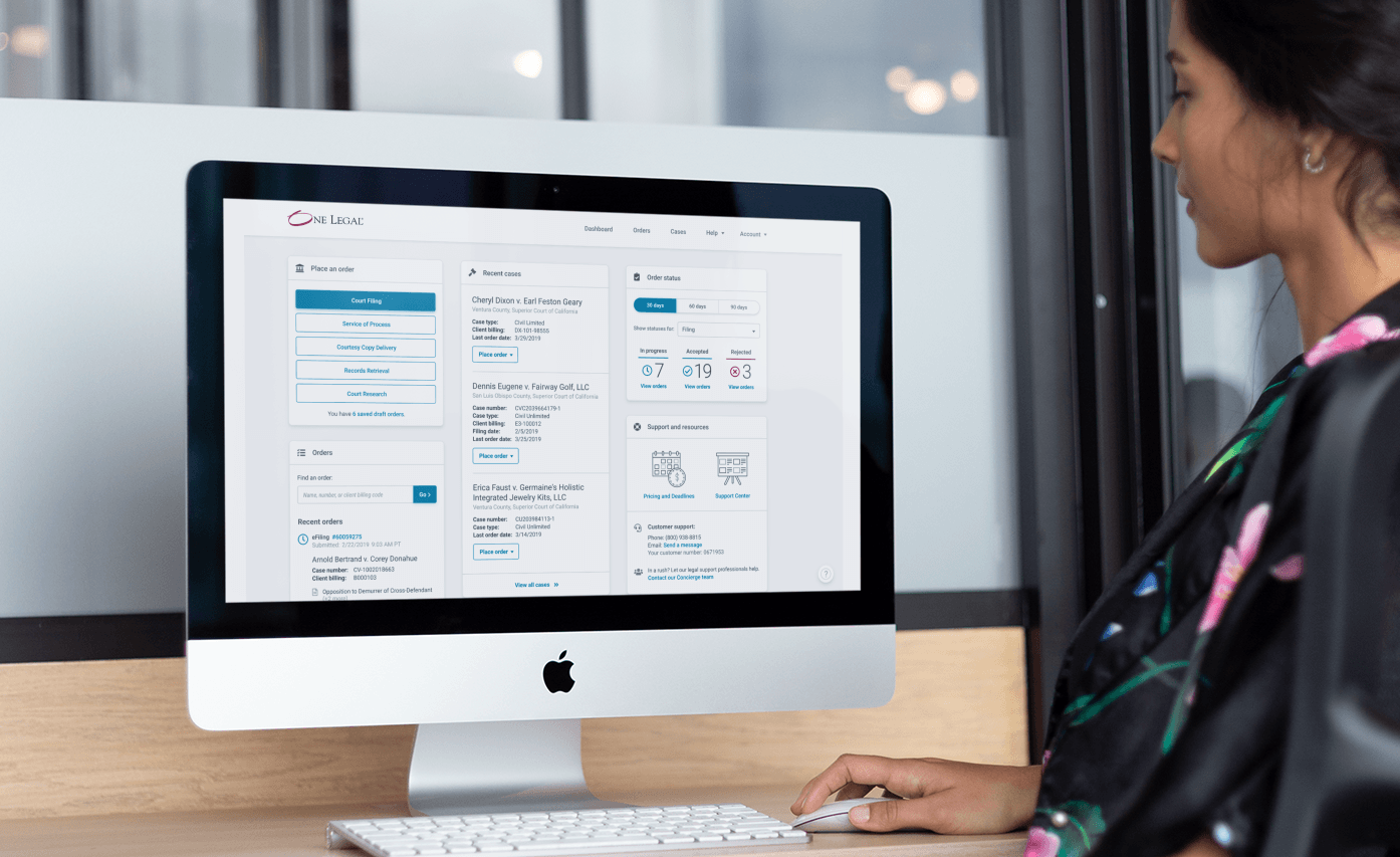 Woman looking at computer