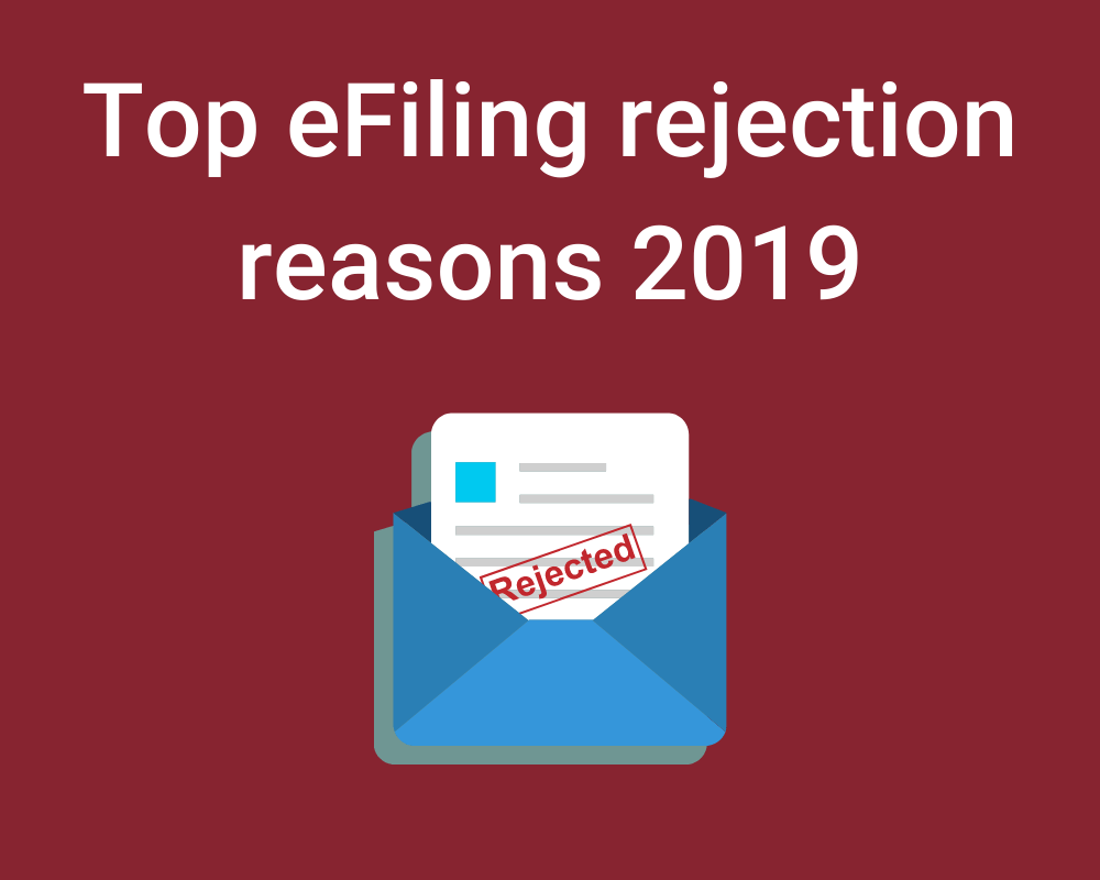 Top rejection reasons report 2019