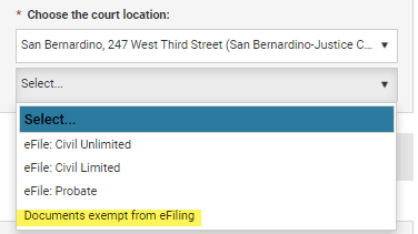 How Are Documents That Are Exempted From Efiling Filed