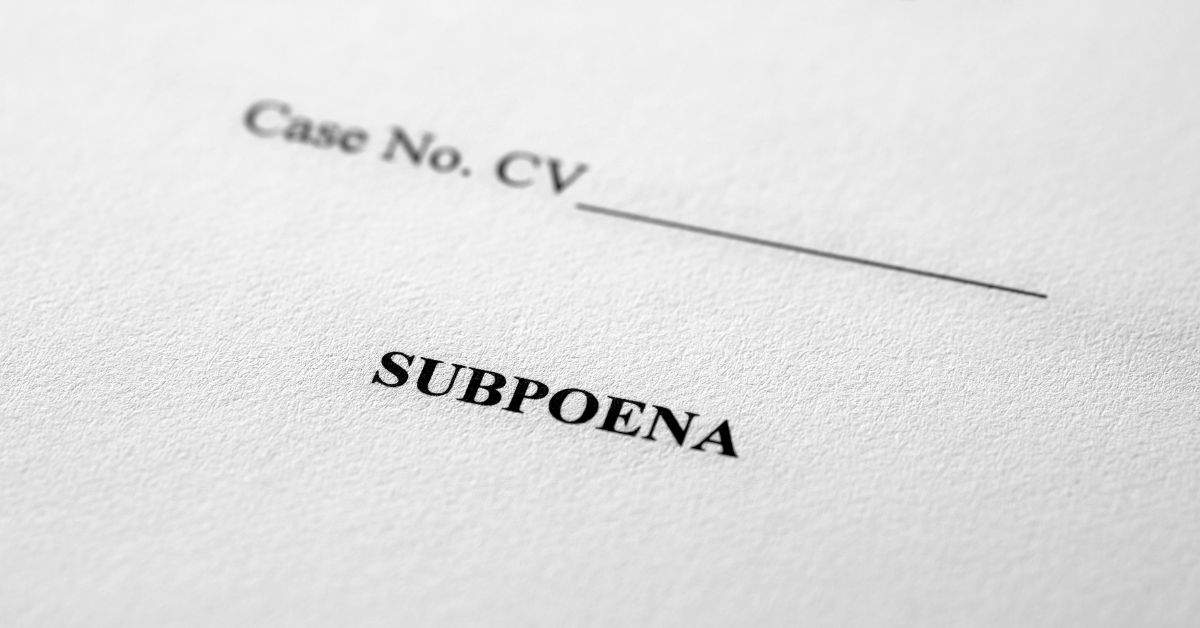 How To Make subpoena Invalid California