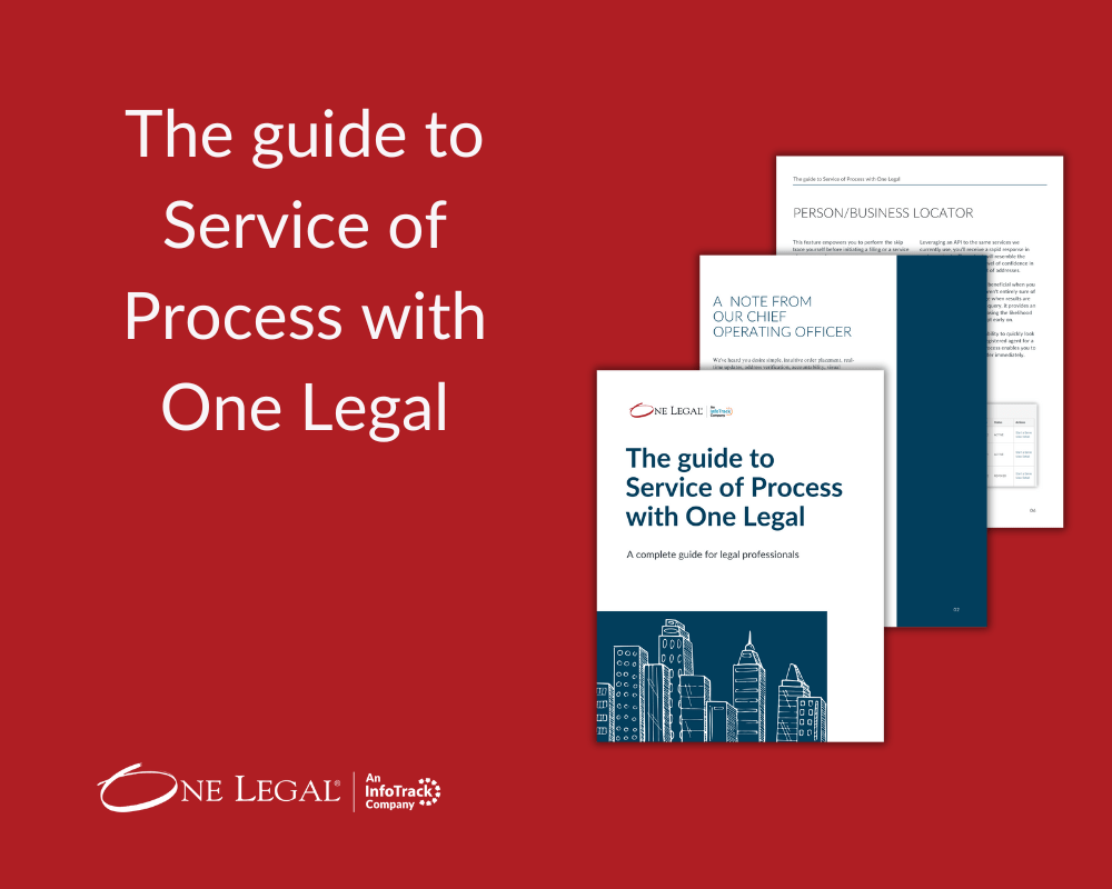Guide To Service Of Process One Legal Cover Image