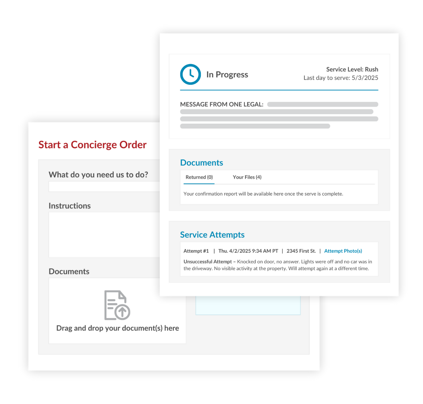 Place a concierge order